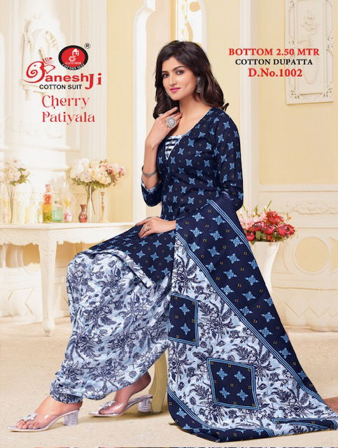 Cherry Patiyala Vol 4 By Ganeshji Indo Cotton Dress Material Wholesale Market In Surat